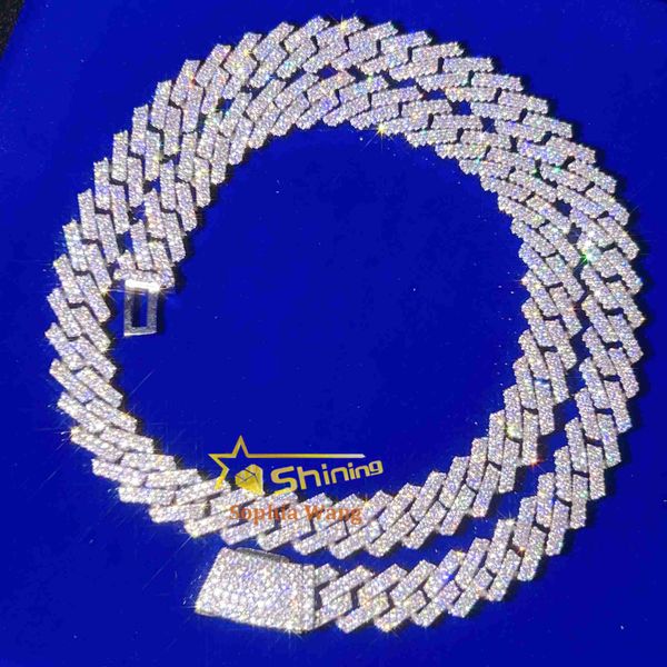 13mm fine jewelry mens hip hop necklaces custom fashion silver s925 iced out vvs moissanite diamond curb cuban link chain
13mm fine jewelry mens hip hop necklaces custom fashion silver s925 iced out vvs moissanite diamond curb cuban link chain