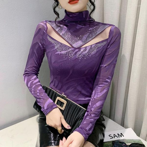 women's t shirts autumn winter 2023 women's t-shirt fashion casual turtleneck long sleeved drilling diamond hollow out mesh, White
women's t shirts autumn winter 2023 women's t-shirt fashion casual turtleneck long sleeved drilling diamond hollow out mesh, White