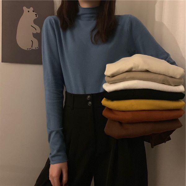 women's t-shirt autumn black white solid women long sleeve t-shirts half turtleneck female t-shirt casual slim t shirt bottoming shirt
women's t-shirt autumn black white solid women long sleeve t-shirts half turtleneck female t-shirt casual slim t shirt bottoming shirt