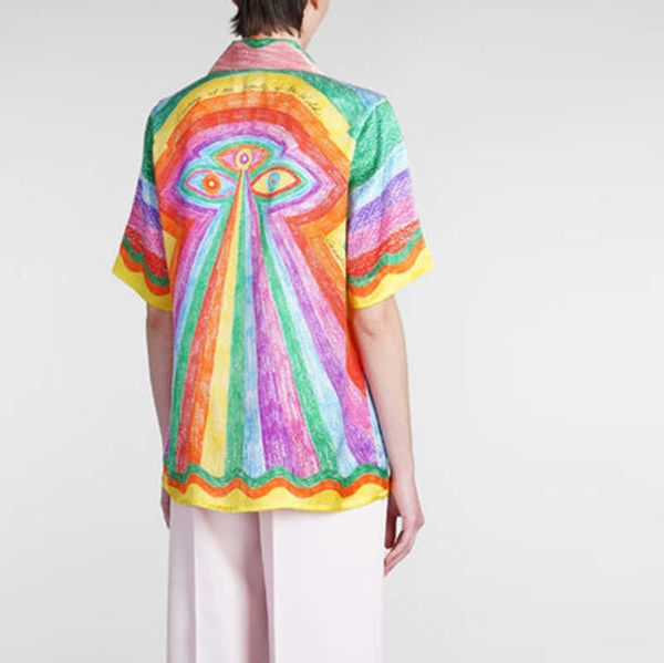 sicilian casablanca designer shirts hand-painted rainbow eye print shirt loose men and women trendy short sleeved shirt casablanc polos, White;black
sicilian casablanca designer shirts hand-painted rainbow eye print shirt loose men and women trendy short sleeved shirt casablanc polos, White;black
