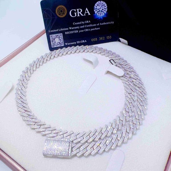 hip hop jewelry iced out fashion cuban link necklace 10mm solid silver miami moissanite cuban chain for men women
hip hop jewelry iced out fashion cuban link necklace 10mm solid silver miami moissanite cuban chain for men women