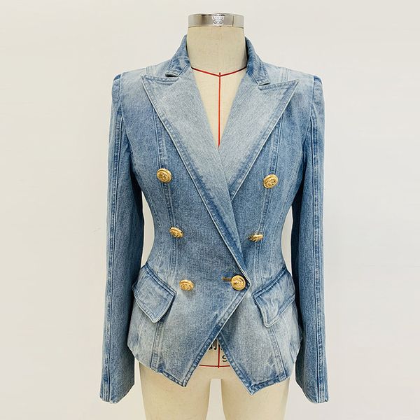 classic style original design women's double-breasted blazer slim suit jacket metal buckles denim blazers 2255 coat outwear size availa, White;black
classic style original design women's double-breasted blazer slim suit jacket metal buckles denim blazers 2255 coat outwear size availa, White;black