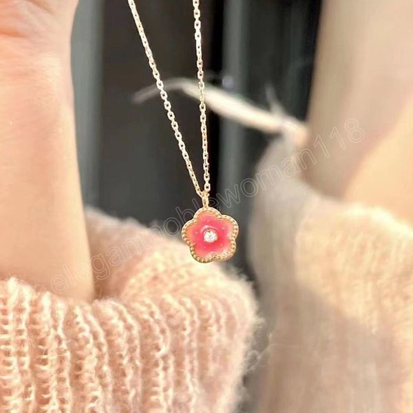pink flower pendant necklace romantic acrylic peach blossom necklace for women crystal clavicle chain elegant jewelry gift, Silver
pink flower pendant necklace romantic acrylic peach blossom necklace for women crystal clavicle chain elegant jewelry gift, Silver
