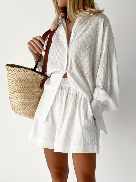 dress 2022 women spring summer solid white 2 two piece set loose fit outfits bohemian blouse suit shorts sets for women
dress 2022 women spring summer solid white 2 two piece set loose fit outfits bohemian blouse suit shorts sets for women