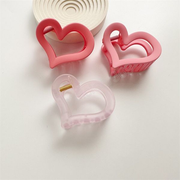 korean woman cute pink heart design hair claw barrettes girl fashion plastic hair clips simple temperament headwear accessories, Slivery;white
korean woman cute pink heart design hair claw barrettes girl fashion plastic hair clips simple temperament headwear accessories, Slivery;white