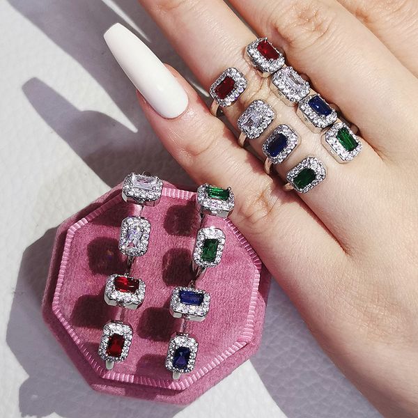 square gemstones ring 925 sterling silver engagement wedding band rings for women bridal promise party jewelry gift, Slivery;golden
square gemstones ring 925 sterling silver engagement wedding band rings for women bridal promise party jewelry gift, Slivery;golden