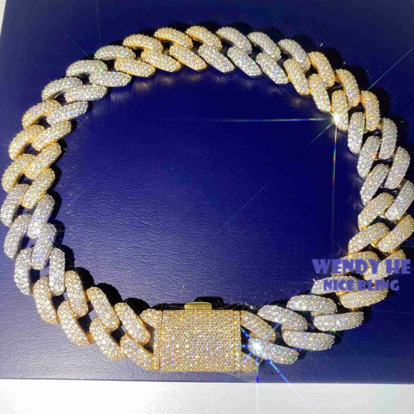 tricolor fully iced pass diamond tester mens miami cuban link necklace custom lock baguette moissanite chain, Silver
tricolor fully iced pass diamond tester mens miami cuban link necklace custom lock baguette moissanite chain, Silver