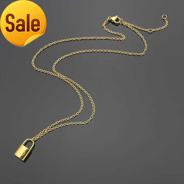2022 stainless steel luxury lock necklaces pendants 3 colors fashion simple v necklaces classic style women designer jewelry, Silver
2022 stainless steel luxury lock necklaces pendants 3 colors fashion simple v necklaces classic style women designer jewelry, Silver