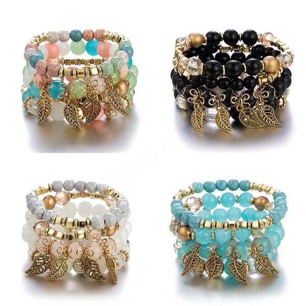 4pcs fashion stone beads bracelets set for women retro gold color leaves charm beaded chain handmade bangle boho jewelry, Golden;silver
4pcs fashion stone beads bracelets set for women retro gold color leaves charm beaded chain handmade bangle boho jewelry, Golden;silver
