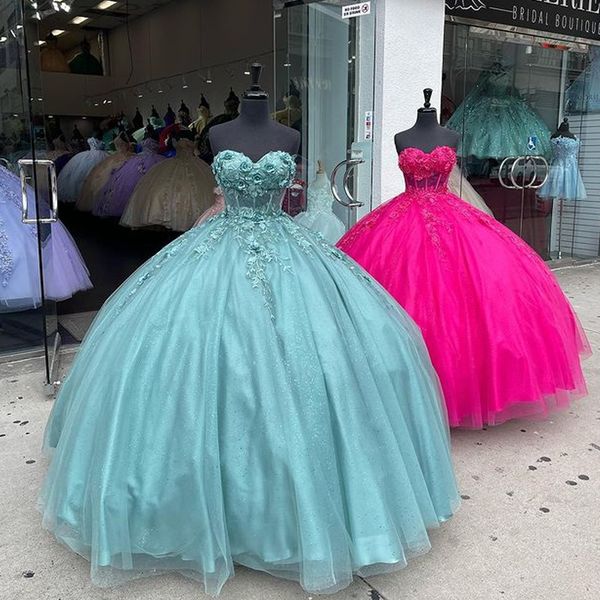 luxury shiny sage green quinceanera dresses 2023 ball gown 3dfloral applique crystal sweet 16 dresses lace-up birthday party dress, Blue;red
luxury shiny sage green quinceanera dresses 2023 ball gown 3dfloral applique crystal sweet 16 dresses lace-up birthday party dress, Blue;red