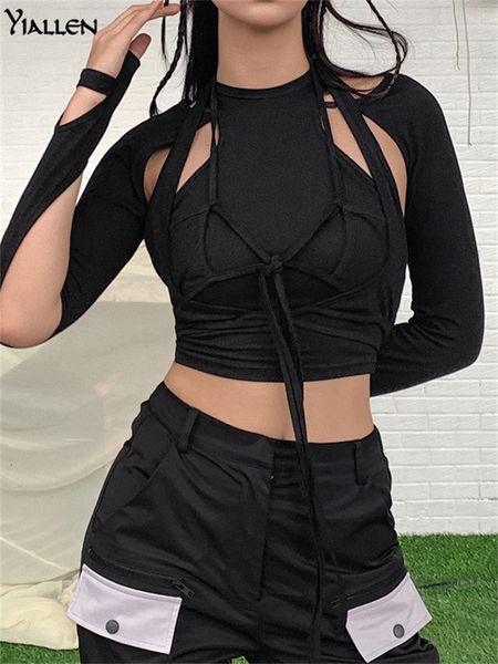 women's t-shirt yiallen fashion high street casual cotton tshirt women spring autumn black slim streetwear bow bandage t shirt ladies 2, White
women's t-shirt yiallen fashion high street casual cotton tshirt women spring autumn black slim streetwear bow bandage t shirt ladies 2, White