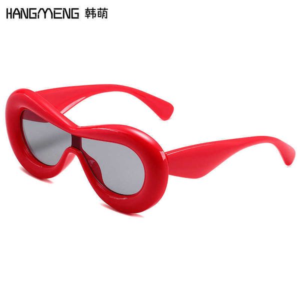 han meng's new y2k sunglasses in candy color party glasses personalized large frame sunglasses, White;black
han meng's new y2k sunglasses in candy color party glasses personalized large frame sunglasses, White;black
