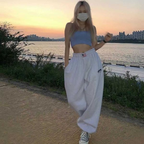 men's pants american light flower grey women's summer fashion brand new loose wide leg straight casual sports guard, Black;white
men's pants american light flower grey women's summer fashion brand new loose wide leg straight casual sports guard, Black;white