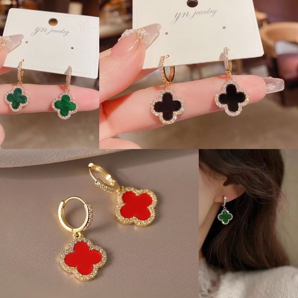 Designer vanly earrings four leaf clover brincos classic shine jewelry for women black classic fragrant wind earrings 18k gold ligth luxury vans cleefity earings
Designer vanly earrings four leaf clover brincos classic shine jewelry for women black classic fragrant wind earrings 18k gold ligth luxury vans cleefity earings