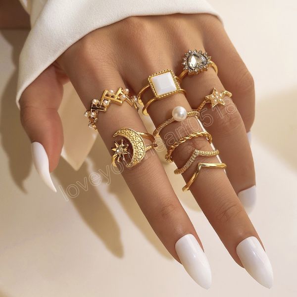 gold color metal pearl bohemia rings for women crystal heart stars moon hollowed finger ring fashion jewelry gifts, Silver
gold color metal pearl bohemia rings for women crystal heart stars moon hollowed finger ring fashion jewelry gifts, Silver