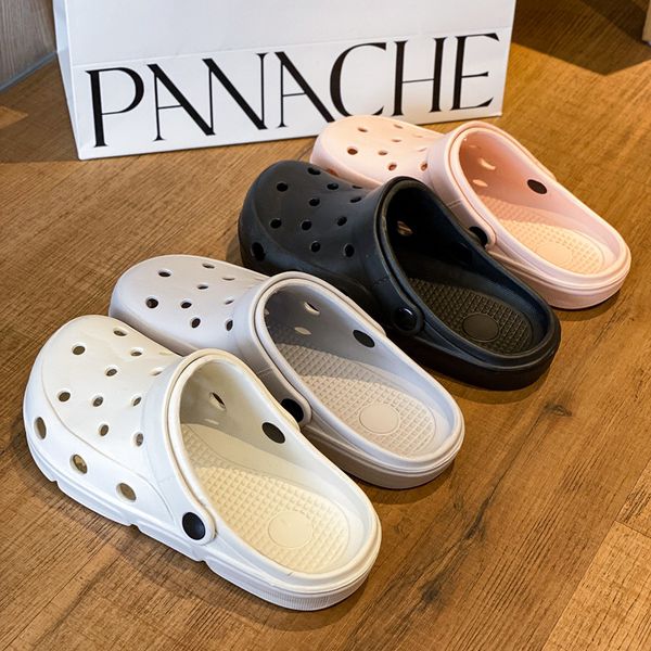 designer slippers women hole shoes new trend ins nurses wear light soft-soled sandals beach seaside size 37-42, Black
designer slippers women hole shoes new trend ins nurses wear light soft-soled sandals beach seaside size 37-42, Black