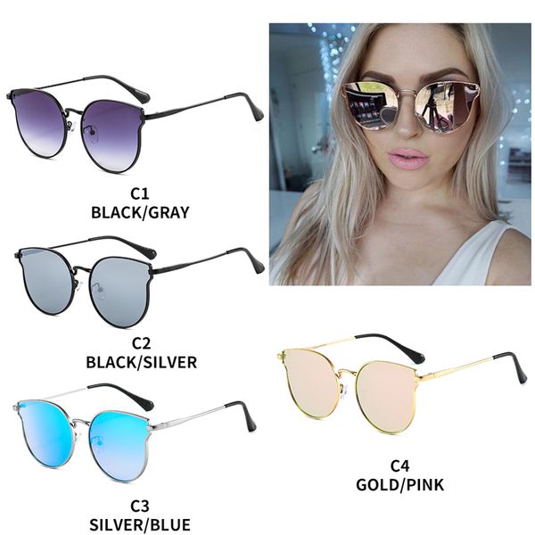 cat eye sunglasses women fashion style mirror sun glasses woman gradient shades female oculos uv400, White;black
cat eye sunglasses women fashion style mirror sun glasses woman gradient shades female oculos uv400, White;black