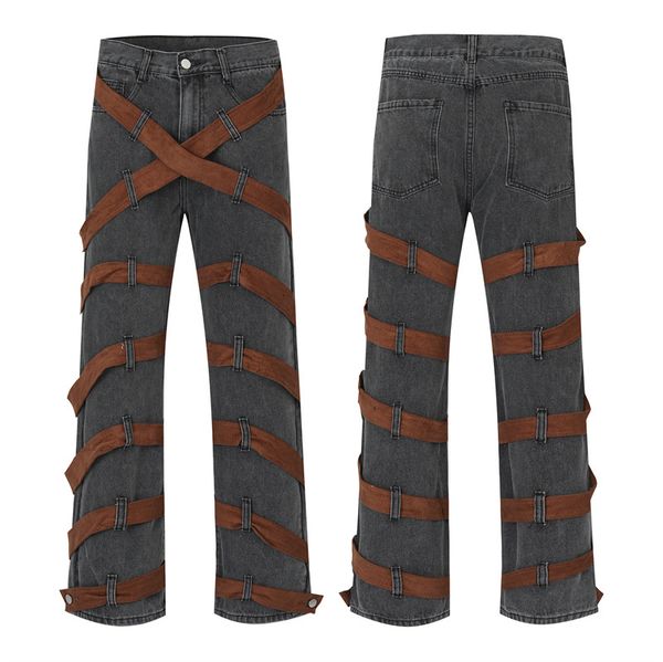 pants streetwear jeans men vintage wash hip hop gothic straight oversized denim trousers, Black;brown
pants streetwear jeans men vintage wash hip hop gothic straight oversized denim trousers, Black;brown