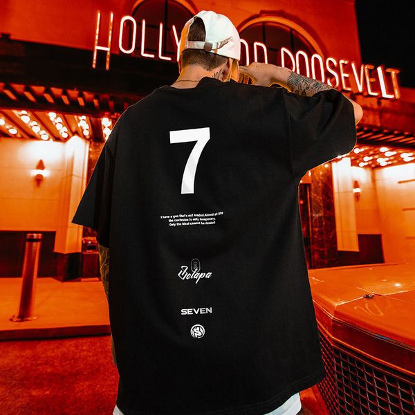 men's t-shirts high street seven letter printed t for men summer crewneck short sleeve tee homme hip hop y2k oversized t-shirt 230414, White;black
men's t-shirts high street seven letter printed t for men summer crewneck short sleeve tee homme hip hop y2k oversized t-shirt 230414, White;black