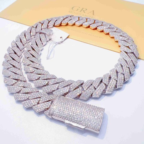 popular 925 sterling silver 3rows 18mm moissanite diamond hip hop necklace cuban link chain with gra certificate
popular 925 sterling silver 3rows 18mm moissanite diamond hip hop necklace cuban link chain with gra certificate