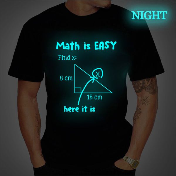 men's t-shirts men math is easy here it funny eacher student letters male summer luminous ees streetwear -shirt 230414, White;black
men's t-shirts men math is easy here it funny eacher student letters male summer luminous ees streetwear -shirt 230414, White;black