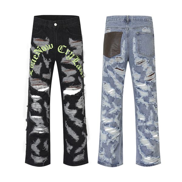 pants gothic jeans men brushed damage hole hip hop streetwear patchwork jeans vintage washed baggy denim trousers, Black;brown
pants gothic jeans men brushed damage hole hip hop streetwear patchwork jeans vintage washed baggy denim trousers, Black;brown
