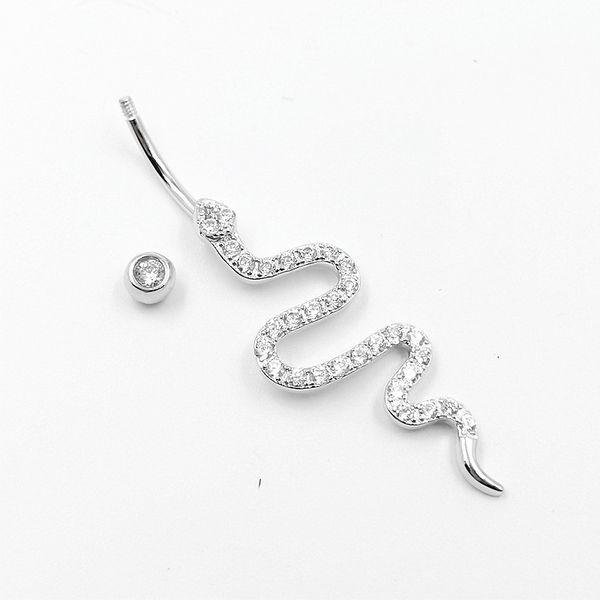wqfs s925 sterling silver navel ring navel clasp european and american zodiac zircon snake belly button nails human piercing
wqfs s925 sterling silver navel ring navel clasp european and american zodiac zircon snake belly button nails human piercing