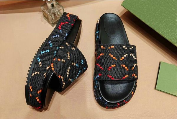 womens slipper fashion embroidered canvas designer slides slip thick sole slippers fashion canvas covered platform sandals big size 35-42, Black
womens slipper fashion embroidered canvas designer slides slip thick sole slippers fashion canvas covered platform sandals big size 35-42, Black