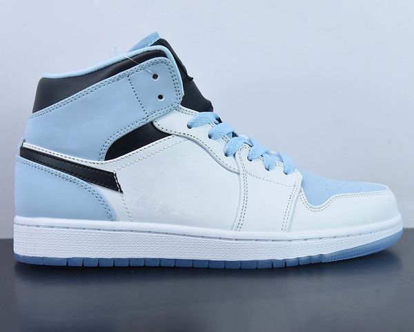 jumpman 1 mid icy blue basketball shoes 1s white black sports outdoor sneakers whit box
jumpman 1 mid icy blue basketball shoes 1s white black sports outdoor sneakers whit box