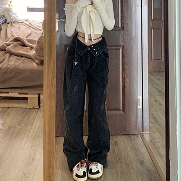 jeans retro jeans women harajuku vintage black street bf style chic college streetwear allmatch loose fashion femme trousers s4xl, Blue
jeans retro jeans women harajuku vintage black street bf style chic college streetwear allmatch loose fashion femme trousers s4xl, Blue
