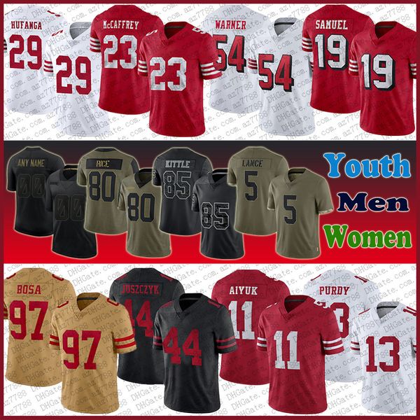 85 george kittle christian mccaffrey football jersey custom men women youth brock purdy deebo samuel fred warner talanoa hufanga nick bosa b, Black;red
85 george kittle christian mccaffrey football jersey custom men women youth brock purdy deebo samuel fred warner talanoa hufanga nick bosa b, Black;red