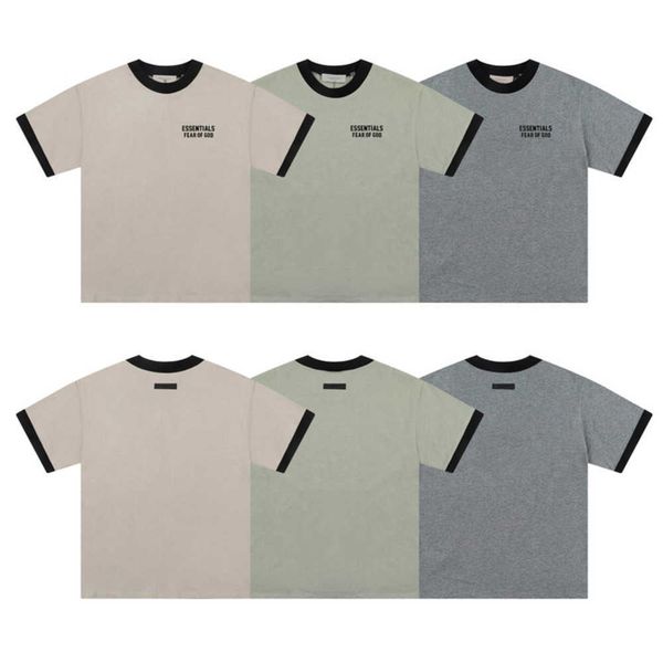 ess tees t-shirts fashion clothing fears of god fog essen flocking letter loose trend color matching mens womens's short sleeved t-shir, White;black
ess tees t-shirts fashion clothing fears of god fog essen flocking letter loose trend color matching mens womens's short sleeved t-shir, White;black