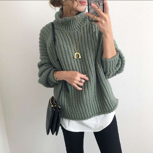 2023 Japan And South Korea Fashion Casual Style Women's Knitwear Small Striped High Neck Slim Knitted New Temperament Pullover, Green
2023 Japan And South Korea Fashion Casual Style Women's Knitwear Small Striped High Neck Slim Knitted New Temperament Pullover, Green