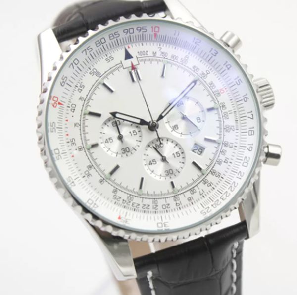46mm new quality watches b06 b01 navitimer chronograph battery movement quartz silver dial breit and ling mens watches leather strap floding, Slivery;brown
46mm new quality watches b06 b01 navitimer chronograph battery movement quartz silver dial breit and ling mens watches leather strap floding, Slivery;brown