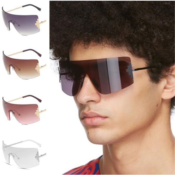 new sunglasses rimless sun glasses siamese lens anti-uv spectacles oversize frame eyeglasses ornamental 6 colors, White;black
new sunglasses rimless sun glasses siamese lens anti-uv spectacles oversize frame eyeglasses ornamental 6 colors, White;black
