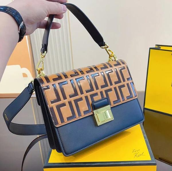 women's bags bags totes handbag designer bag women classic imitation brand stitching ff letter buckle single shoulder messenger bag com
