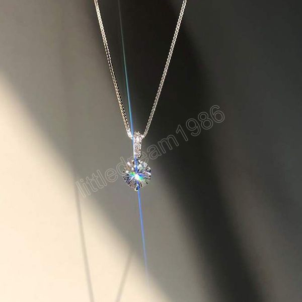 acrylic zircon pendant necklace simple silver color crystal clavicle chain necklace for women elegant party women jewelry gift
acrylic zircon pendant necklace simple silver color crystal clavicle chain necklace for women elegant party women jewelry gift