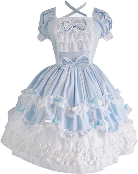re-lady women sweet lolita dress princess halloween cosplay costumes lace layers maid dresses, Red;black
re-lady women sweet lolita dress princess halloween cosplay costumes lace layers maid dresses, Red;black