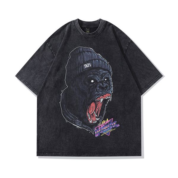 tees t shirts men print summer cotton short sleeve streetwear washed vintage t-shirts, Black;brown
tees t shirts men print summer cotton short sleeve streetwear washed vintage t-shirts, Black;brown