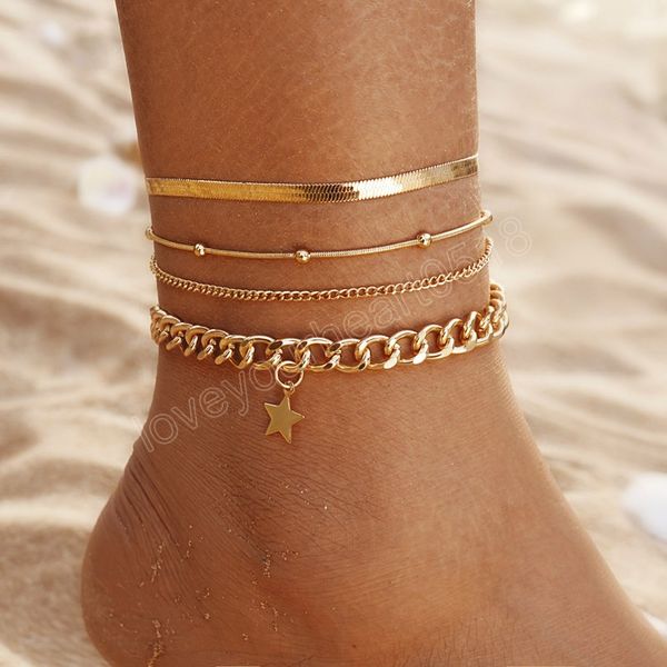 bohemia gold color chain anklet for women stars pendant bead chains anklets set summer beach fashion jewelry, Red;blue
bohemia gold color chain anklet for women stars pendant bead chains anklets set summer beach fashion jewelry, Red;blue