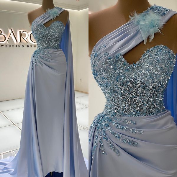 elegant mermaid prom dresses one shoulder pleats high shining sequins satin backless floor length custom made party dress plus size vestido, Black
elegant mermaid prom dresses one shoulder pleats high shining sequins satin backless floor length custom made party dress plus size vestido, Black