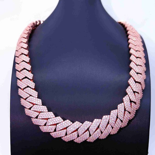 3rows rose gold cuban link chain 20mm 24inches hip hop jewelry iced necklace, Silver
3rows rose gold cuban link chain 20mm 24inches hip hop jewelry iced necklace, Silver