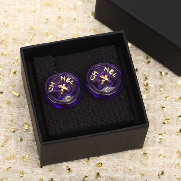 2023 luxury quality charm small round shape stud earring in 18k gold plated have box stamp purple color ps7834a, Golden
2023 luxury quality charm small round shape stud earring in 18k gold plated have box stamp purple color ps7834a, Golden