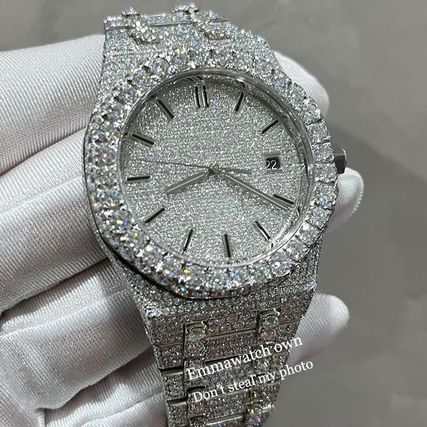 2023 new type vvs moissanite watch iced out wristwatches eta luxury watches silver case pass test automatic iced out watch emmawatch, Slivery;brown
2023 new type vvs moissanite watch iced out wristwatches eta luxury watches silver case pass test automatic iced out watch emmawatch, Slivery;brown