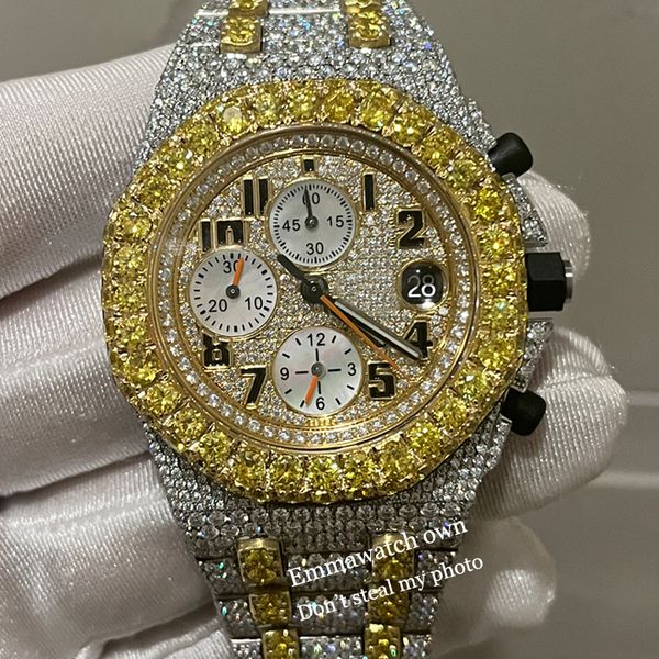 2023 new vvs moissanite watch iced out eta luxury watches yellow gold&silver 2 tone pass test automatic iced out watch with box emmawatch wa, Slivery;brown
2023 new vvs moissanite watch iced out eta luxury watches yellow gold&silver 2 tone pass test automatic iced out watch with box emmawatch wa, Slivery;brown