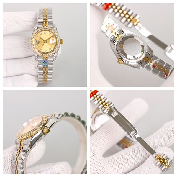 Elegant women's watch with diamond automatic mechanical watch gold dial 39mm/36mm calendar 904 stainless steel strap waterproof sapphire Montre de Luxe Jason 0007, 10
Elegant women's watch with diamond automatic mechanical watch gold dial 39mm/36mm calendar 904 stainless steel strap waterproof sapphire Montre de Luxe Jason 0007, 10