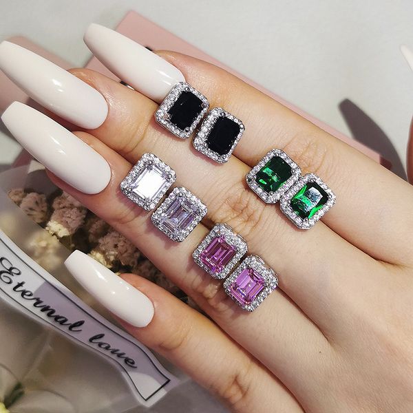 2022 emerald cut gemstoens stud earring 925 sterling silver jewelry engagement wedding earrings for women bridal promise gift, Golden;silver
2022 emerald cut gemstoens stud earring 925 sterling silver jewelry engagement wedding earrings for women bridal promise gift, Golden;silver