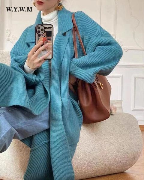 sweaters wywm winter vintage loose long knitted sweater women solid lazy temperament vneck cardigan female trendy soft warm knitwear, White;black
sweaters wywm winter vintage loose long knitted sweater women solid lazy temperament vneck cardigan female trendy soft warm knitwear, White;black