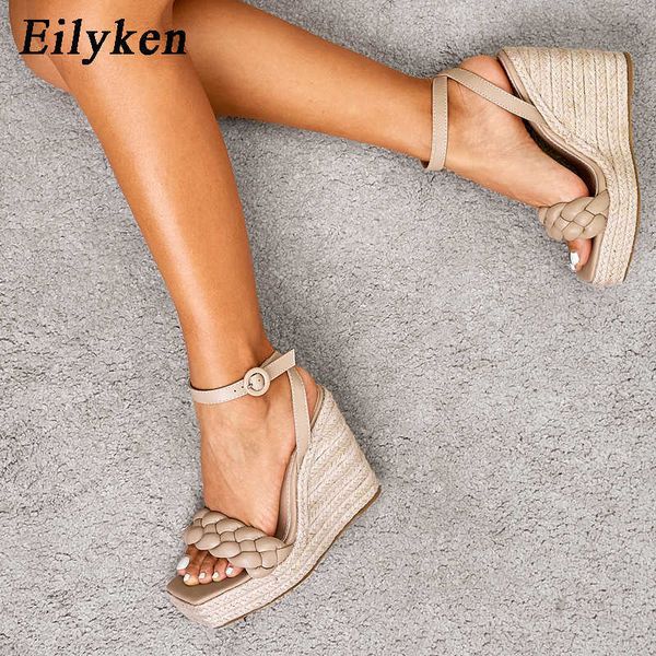 new summer weave wedges women's sandals high heels platform buckle front open toe ladies shoes size 35-42 230306, Black
new summer weave wedges women's sandals high heels platform buckle front open toe ladies shoes size 35-42 230306, Black