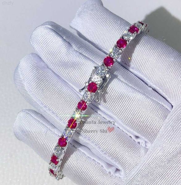 zuanfa jewelry 10k 14k 18k white gold moissanite mix synthetic ruby 4mm diamond tennis bracelet, Silver
zuanfa jewelry 10k 14k 18k white gold moissanite mix synthetic ruby 4mm diamond tennis bracelet, Silver